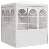 Professional Party Tent with Side Walls 2.5x2.5 m White 90 g/m 48518