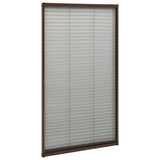 Plisse Insect Screen for Windows Aluminium Brown 80x160 cm 148658