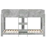 Bunk Bed for Kids Concrete Grey 75 x 190 cm Engineered Wood 3410542