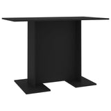 ZNTS Dining Table Black 110x60x75 cm Engineered Wood 800244