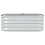 Garden Raised Bed 240x80x81 cm Galvanised Steel Silver 45513