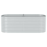 Garden Raised Bed 240x80x81 cm Galvanised Steel Silver 45513