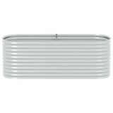 Garden Raised Bed 240x80x81 cm Galvanised Steel Silver 45513