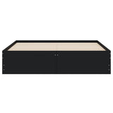 Bed Frame with Drawers without Mattress Black 150x200 cm King Size 3207267