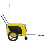 Pet Bike Trailer Yellow and Black Oxford Fabric and Iron 94022