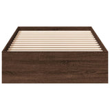 Bed Frame with Drawers without Mattress Brown Oak 100x200 cm 3280677