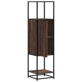 Highboard Brown Oak 35.5x35x139 cm Engineered Wood and Metal 849038