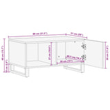 Coffee Table Brown 80x51x40 cm Solid Wood Mango 377458