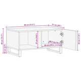 Coffee Table White 80x51x40 cm Solid Wood Mango 377459