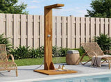 Outdoor Shower 210.5 cm Solid Acacia Wood and Stainless Steel 903122