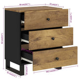 Bedside Cabinet 50x33x62 cm Solid Wood Mango&Engineered Wood 350663