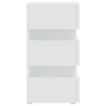 ZNTS LED Bedside Cabinet White 45x35x67 cm Engineered Wood 326840