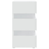 ZNTS LED Bedside Cabinet White 45x35x67 cm Engineered Wood 326840