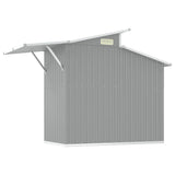 Garden Shed Grey 270x130x208.5 cm Galvanised Steel 316243