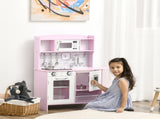 Kids Kitchen Playset, with Lights, Sounds, Microwave, Sink and Storage - Pink T3398P348120
