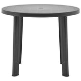 Garden Table Anthracite 89 cm Plastic 48807