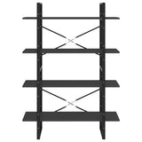 4-Tier Book Cabinet Grey 100x30x140 cm Engineered Wood 806479