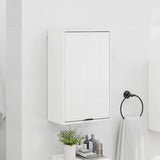 Bathroom Cabinet with Door High Gloss White 39 x 23.5 x 65 cm 883388