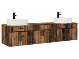 Bathroom Cabinet Set 3 pcs Old Wood 49 x 44.5 x 65 cm 3405755