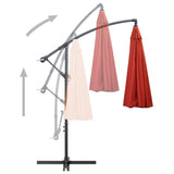 Hanging Garden Parasol Terracotta 3 m Aluminium Pole 47225
