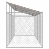 Dog Cage with Roof Silver 800 x 200 x 256 cm Steel and PE 3368305
