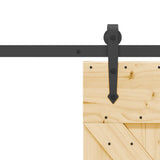 Sliding Door with Hardware Set 70x210 cm Solid Wood Pine 3332640
