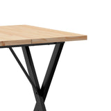Dining Table X-Frame 70x70x75.5 cm Solid Wood Pine and Steel 3282759