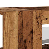 TV Cabinet with LED Lights Old Wood 135x39x30 cm Engineered Wood 856323