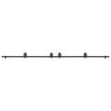 Sliding Door Hardware Kit 366 cm Steel Black 3295799