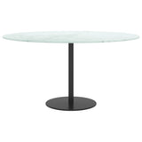 Table Top White 80x1 cm Tempered Glass with Marble Design 322250
