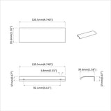 Handle 725 pcs Black 120 x 39.6 x 17 mm Aluminium 864697