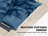 Set of Two 190 x 56cm Sun Lounger Cushions - Navy Blue T3398P554306