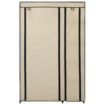 Folding Wardrobe Cream 110x45x175 cm Fabric 282422