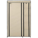Folding Wardrobe Cream 110x45x175 cm Fabric 282422