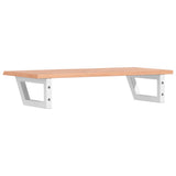 Basin Shelf Wall Mounted Steel and Solid Wood Oak 3302566