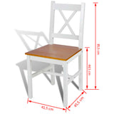 Dining Chairs 6 pcs White Pinewood 271497