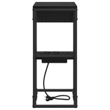 Bedside Cabinet Black Oak 41.5 x 26 x 60.5 cm Engineered Wood 859590