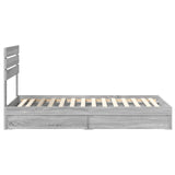 Storage Bed with Drawer Grey Sonoma 75 x 190 cm Engineered Wood 3411608