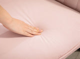 Velvet-Feel Tub Office Chair, with Seat Cushion - Pink T3398P328359