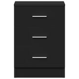 Bedside Cabinets 2 pcs Black 38x35x56 cm Engineered Wood 800453