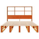 Bookcase Bed without Mattress Wax Brown 160x200 cm Solid Wood 3323928