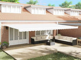 Retractable Awning White 600 x 300 cm Polyester and Aluminium 3331645