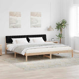 Bed frame Brown and black 200 x 200 cm Solid pine wood 3394340