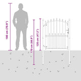 Fence Gate EMMEN with Spikes Steel 104x117 cm Green 146395