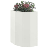 Corner Planter White 30 x 30 x 50 cm Steel 883676