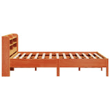 Bed Frame without Mattress Wax Brown 135x190 cm Double Solid Wood Pine 3306905