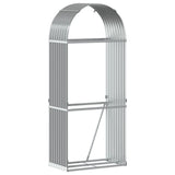 Log Holder Light Grey 80x45x190 cm Galvanised Steel 364550