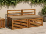 2-Piece Bench Cushions SOEST 2 pcs 100% Polyester Taupe 950177