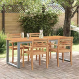 Garden Dining Table Grey 160 x 80 x 75 cm 4010595