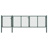 Garden Gate Steel 400x75 cm Green 144310